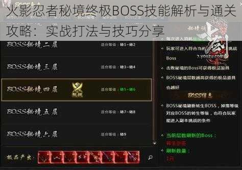 火影忍者秘境终极BOSS技能解析与通关攻略：实战打法与技巧分享