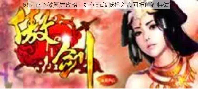 傲剑苍穹微氪党攻略：如何玩转低投入高回报的独特体验