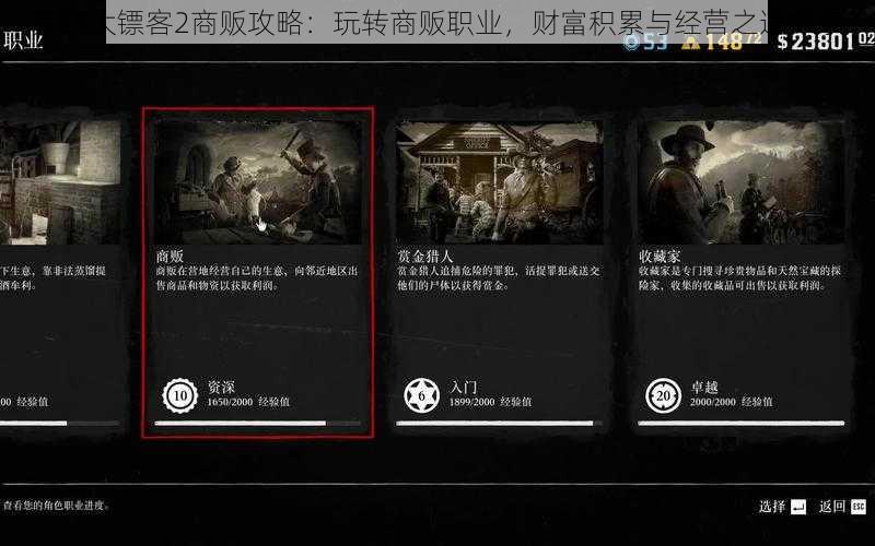 荒野大镖客2商贩攻略：玩转商贩职业，财富积累与经营之道探索